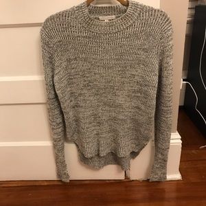 Marled high-low sweater